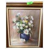 OIL ON CANVAS PAINTING FLORAL FRANK ANGONA OIL ON CANVAS PAINTING FLORAL FRANK ANGONA