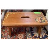 VINTAGE WOOD STENCILED STOOL VINTAGE WOOD STENCILED STOOL