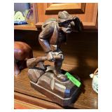 LARGE CARVED GERMAN HUNTER FIGURE / SCULPTURE LARGE CARVED GERMAN HUNTER FIGURE / SCULPTURE