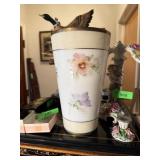 LARGE ANTIQUE OPALINE HANDMADE GLASS VASE LARGE ANTIQUE OPALINE HANDMADE GLASS VASE
