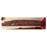 LARGE CHINESE CARVED WOOD TEMPLE CARVING LARGE CHINESE CARVED WOOD TEMPLE CARVING