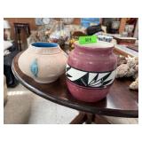2PC NATIVE AMERICAN VASES VINCENT LANER UTE MNTN 2PC NATIVE AMERICAN VASES VINCENT LANER UTE MNTN