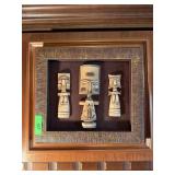 3PC AFRICAN CARVED WOOD TOTEMS 3PC AFRICAN CARVED WOOD TOTEMS