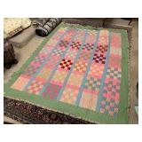 VINTAGE HANDMADE QUILT / BLANKET VINTAGE HANDMADE QUILT / BLANKET