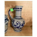 STONEWARE SALT GLAZE POTTERY PITCHER STONEWARE SALT GLAZE POTTERY PITCHER