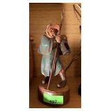LARGE GERMAN CARVED WOOD SCULPTURE GUARD LARGE GERMAN CARVED WOOD SCULPTURE GUARD