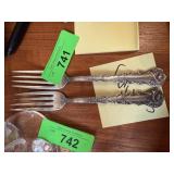 2PC FRANK WHITING STERLING SILVER DINNER FORKS 98G 2PC FRANK WHITING STERLING SILVER DINNER FORKS 98G