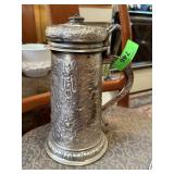 19TH C GERMAN ROCOCO REVIVAL PEWTER TANKARD NOTE 19TH C GERMAN ROCOCO REVIVAL PEWTER TANKARD NOTE