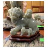 CARVED JADE FOO LION / DOG CUBS / PUPS CARVED JADE FOO LION / DOG CUBS / PUPS