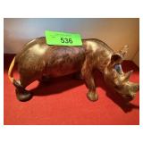 LARGE CARVED WOOD RHINO LARGE CARVED WOOD RHINO