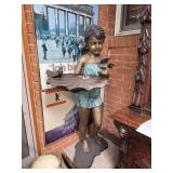 LARGE BRONZE WATER FOUNTAIN / BIRD BATH LARGE BRONZE WATER FOUNTAIN / BIRD BATH