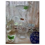 LARGE CUT CRYSTAL VASE LARGE CUT CRYSTAL VASE