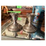 STERLING SILVER WEIGHTED CANDLESTICKS STERLING SILVER WEIGHTED CANDLESTICKS