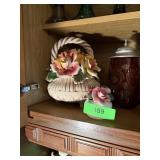 CAPODIMONTE PORCELAIN BASKET & 1 AS IS CAPODIMONTE PORCELAIN BASKET & 1 AS IS