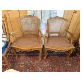 2PC LOUIS XV OCCASIONAL ARM CHAIRS 2PC LOUIS XV OCCASIONAL ARM CHAIRS