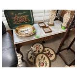 VINTAGE MARBLE TOP COFFEE TABLE VINTAGE MARBLE TOP COFFEE TABLE