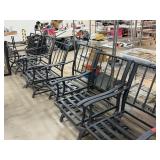 6PC LARGE METAL PATIO ROCKING CHAIRS 6PC LARGE METAL PATIO ROCKING CHAIRS