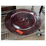LARGE AMETHYST GLASS PLATTER LARGE AMETHYST GLASS PLATTER