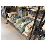 CONTENTS OF SHELF LOT OF SEWING MACHINES CONTENTS OF SHELF LOT OF SEWING MACHINES