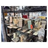 CONTENTS OF SHELF LOT OF SEWING MACHINES CONTENTS OF SHELF LOT OF SEWING MACHINES