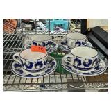 4PC BUFFALO CHINA CUPS & SAUCERS 4PC BUFFALO CHINA CUPS & SAUCERS