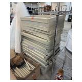 LARGE LOT OF PLASTIC SHELVING LARGE LOT OF PLASTIC SHELVING