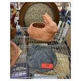 2PC RABBIT PLANTER HEN FEATHERS DECOR 2PC RABBIT PLANTER HEN FEATHERS DECOR