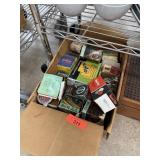 BOX OF MIXED VINTAGE AUTO PARTS BOX OF MIXED VINTAGE AUTO PARTS