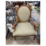 LARGE LOUIS XVI STYLE OCASIONAL ARM CHAIR LARGE LOUIS XVI STYLE OCASIONAL ARM CHAIR