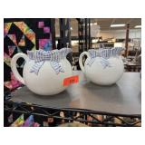 2PC MATCH HALCYON CERAMIC PITCHERS 2PC MATCH HALCYON CERAMIC PITCHERS