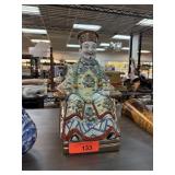 LARGE CHINESE PORCELAIN EMPEROR FIGURE LARGE CHINESE PORCELAIN EMPEROR FIGURE