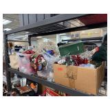 CONTENTS OF SHELF LOT OF CHRISTMAS & 1 TREE CONTENTS OF SHELF LOT OF CHRISTMAS & 1 TREE