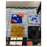4PC FUSED ART GLASS COASTERS 4PC FUSED ART GLASS COASTERS