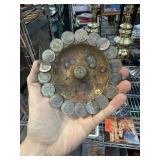 VINTAGE MEXICAN COIN ASHTRAY VINTAGE MEXICAN COIN ASHTRAY