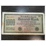 1000 MARK CURRENCY NOTE 1922 1000 MARK CURRENCY NOTE 1922