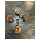 LOT OF JEWELRY PENDANT EARRINGS SET LOT OF JEWELRY PENDANT EARRINGS SET