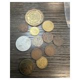 LOT OF MIXED FOREIGN COINS SILVER PESO + LOT OF MIXED FOREIGN COINS SILVER PESO +