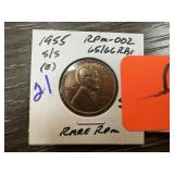1955 S/S RPM-002 RARE RPM WHEAT PENNY CENT 1955 S/S RPM-002 RARE RPM WHEAT PENNY CENT