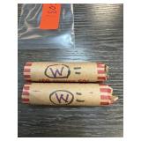 2 ROLLS MIXED DATE WHEAT PENNIES CENTS 2 ROLLS MIXED DATE WHEAT PENNIES CENTS