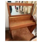 VERY NICE VTG DANISH MID CENTURY FLIP TOP VANITY
