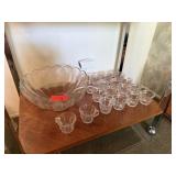 LARGE VINTAGE PUNCHBOWL SET