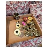 LARGE LOT OF LACQUERED TRINKET BOXES