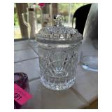 CRYSTAL LIDDED BISCUIT JAR