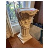 COLUMNAR PEDESTAL PLANTER STAND PLASTER OR CERAMIC
