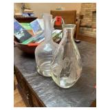 2PC VINTAGE DECANTER BOTTOMS NO TOPPERS