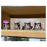 4PC GERMAN STYLE BEER STEINS