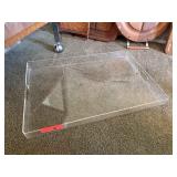 VINTAGE MID CENTURY LUCITE HANDLED TRAY