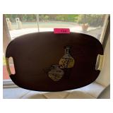 VINTAGE MID CENTURY HANDLED TRAY