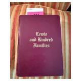 ANTIQUE LEWIS & KINDRED FAMILIES BOOK ANNOTATIONS