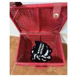 VINTAGE RED PICNIC BASKET